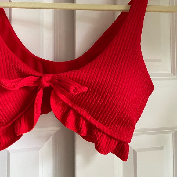 Rib Ruffle Knot Front Bikini Swimsuit - Picture 5 of 8